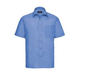 Russell Collection JZ935 - Polibawełniana wygodna koszula z krótkim rękawem Korporacyjny niebieski