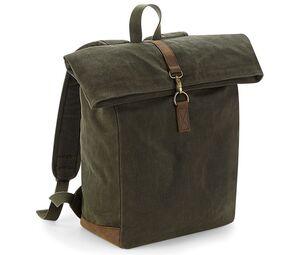 Quadra QD655 - Traditional oilcloth backpack Oliwkowa zieleń