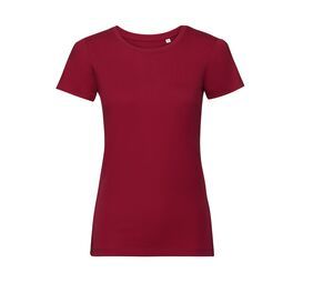 Russell RU108F - Ekologiczna koszulka damska Klasyczna czerwień