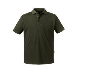 Russell RU508M - Polo z organicznej bawełny Dark Olive