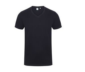 Skinnifit SF122 - Elastyczna koszulka z dekoltem w szpic Granatowy