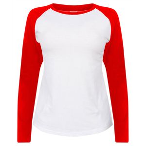 SF Women SK271 - Damska koszulka baseballowa z długim rękawem