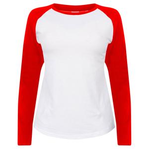 SF Women SK271 - Damska koszulka baseballowa z długim rękawem