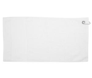 Towel city TC033 - Ręcznik golfowy z listwą Biały