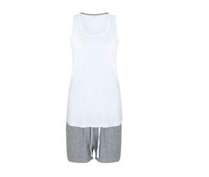 Towel city TC052 - Zestaw pidżama damska Biały/ Szary