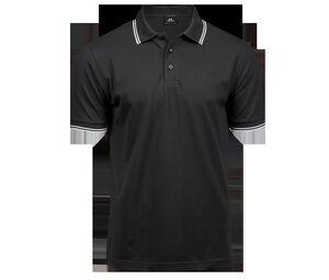 Tee Jays TJ1407 - Męska Luksusowa Koszulka Polo Biało/czarny