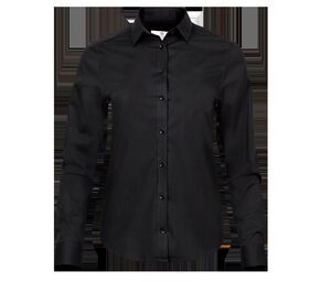 Tee Jays TJ4025 - Damska elastyczna luksusowa koszulka Czarny