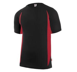 VELILLA V5501 - Oddychająca koszulka Czarno/Czerwony