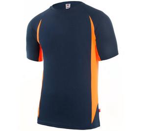 VELILLA V5501 - Oddychająca koszulka Navy/Fluo Orange