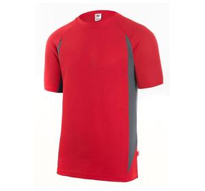 VELILLA V5501 - Oddychająca koszulka Czerwony/szary