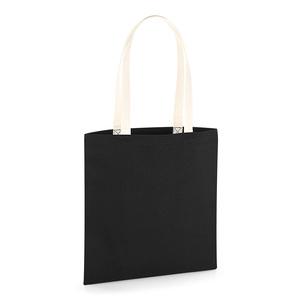 Westford mill W801C - EARTHAWARE™ ORGANIC BAG FOR LIFE - CONTRAST HANDLES Czarny/ naturalny