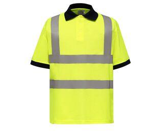 Yoko YK210 - High visibility short-sleeved polo shirt Bezpieczna żółć 