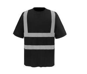 Yoko YK410 - High Visibility Short Sleeve T-Shirt Czarny