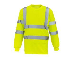 Yoko YK420 - High Visibility Long Sleeve T-Shirt Bezpieczna żółć 