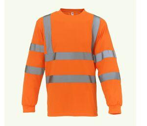 Yoko YK420 - High Visibility Long Sleeve T-Shirt Bezpieczny pomarańcz