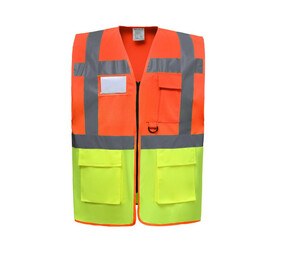 Yoko YK801 - Bezpieczna kamizelka odblaskowa Hi Vis Orange / Hi Vis Yellow