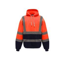 Yoko YKK05 - High visibility hoodie Odblaskowy pomarańcz/granat