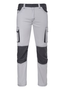 Velilla 103031S - BICOLOR STRETCH PANTS White/Grey