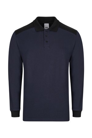 Velilla 105529S - BICOLOR LONG SLEEVE STRETCH POLO