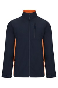 Velilla 106004 - BICOLOR SOFT SHELL NAVY BLUE/ORANGE