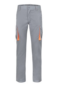 Velilla 103024S - TWO-TONE STRETCH TROUSERS Szary/Pomarańczowy