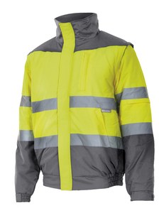 Velilla 161 - HV TWO-TONE JACKET GREY/HI-VIS YELLOW