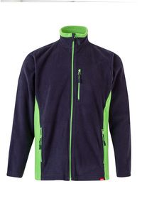 Velilla 201504 - TWO-TONE FLEECE JACKET NAVY BLUE/LIME GREEN