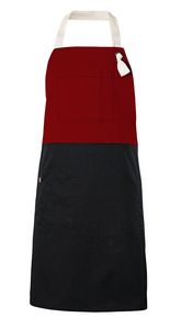 Velilla 404210B - TWO-TONE BIB APRON Red