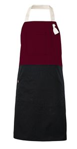 Velilla 404210B - TWO-TONE BIB APRON Kasztanowy