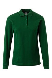 Mukua PL200WC - LONG-SLEEVE WOMAN POLO Butelkowa zieleń