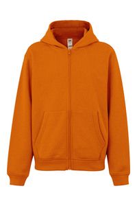 Mukua SF270K - KIDS ZIPPED HOOD SWEATSHIRT Pomarańczowy