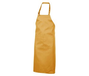 NEWGEN TB201 - Cotton bib apron with pocket Musztardowy