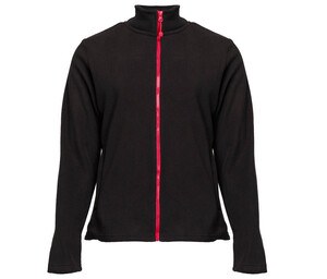 BLACK&MATCH BM701 - Women's zipped fleece jacket Czarno/Czerwony