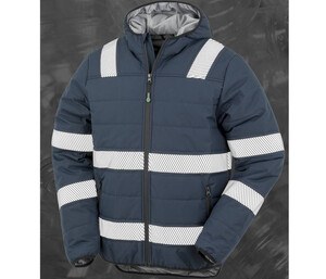 RESULT RS500X - RECYCLED RIPSTOP PADDED SAFETY JACKET Granatowy