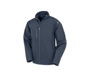 RESULT RS900X - RECYCLED 3-LAYER PRINTABLE SOFTSHELL JACKET Granatowy