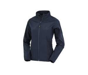 RESULT RS901F - WOMENS RECYCLED 2-LAYER PRINTABLE SOFTSHELL JACKET Granatowy