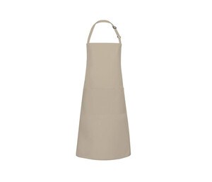 KARLOWSKY KYBLS5 - BIB APRON BASIC WITH BUCKLE AND POCKET Piaskowy