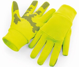 Beechfield BF310 - Softshell Sports Gloves Fluorescencyjny żółty