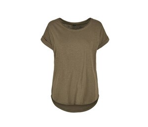Build Your Brand BY036 - T-shirt dla kobiet z okrągłym dekoltem Olive