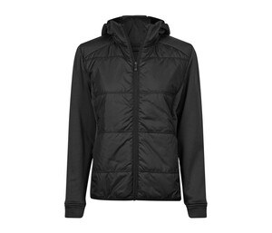 TEE JAYS TJ9113 - Womens' 2-fabric hooded jacket Czerń/czerń