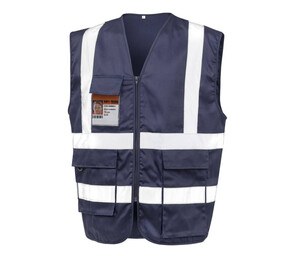 RESULT RS477X - HEAVY DUTY POLYCOTTON SECURITY VEST Granatowy
