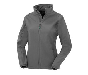 RESULT RS901F - WOMENS RECYCLED 2-LAYER PRINTABLE SOFTSHELL JACKET Szary