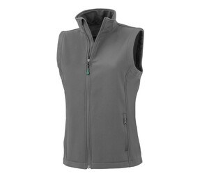 RESULT RS902F - WOMENS RECYCLED 2-LAYER PRINTABLE SOFTSHELL BODYWARMER Szary
