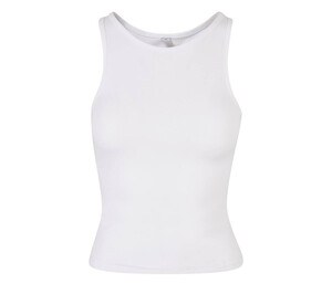 BUILD YOUR BRAND BY208 - LADIES RACER BACK TOP Biały