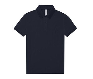 B&C BCW461 - Short-sleeved high density fine piqué polo shirt Granatowy