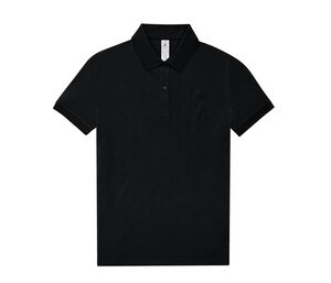 B&C BCW461 - Short-sleeved high density fine piqué polo shirt Czarny