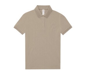 B&C BCW461 - Short-sleeved high density fine piqué polo shirt Szarobeżowy