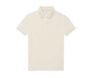 B&C BCW461 - Short-sleeved high density fine piqué polo shirt Złamana biel