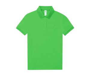 B&C BCW461 - Short-sleeved high density fine piqué polo shirt Zielone jabłuszko
