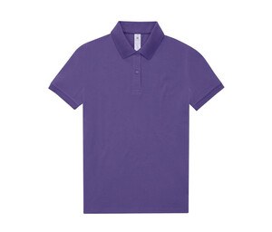 B&C BCW461 - Short-sleeved high density fine piqué polo shirt Promienny fiolet